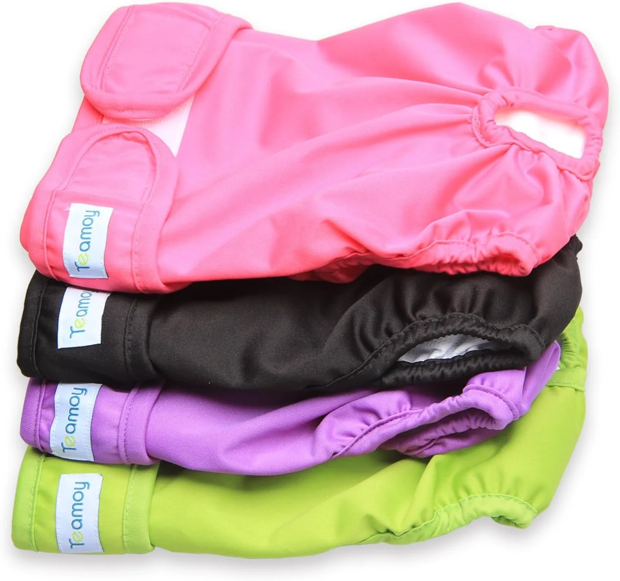 تیموی (سایز M مناسب دور کمر 36 تا 50 سانتی متر) - بسته 4 عددی پوشک سگ، شورت بهداشتی و فیزیولوژیکی قابل شستشو و استفاده مجدد برای سگ های ماده، فوق العاده جاذب، راحت و شیک