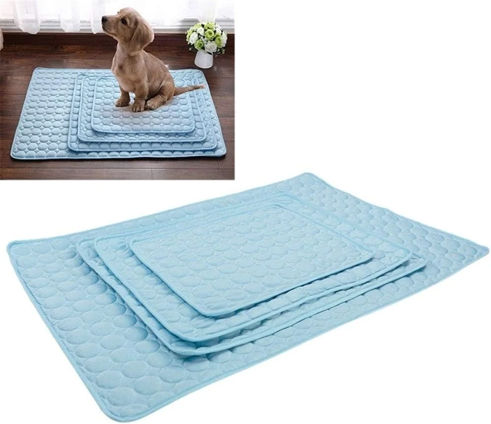 تشک خنک کننده ژلی سگ و گربه مناسب فصل گرما، غیر سمی، لوازم حیوانات خانگی Jinlyp (رنگ: آبی، سایز: L)
