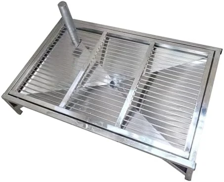 توالت سگ از جنس استیل ضد زنگ، سینی توالت سگ با ستون ادرار، توالت حیوانات خانگی استیل ضد زنگ برای سگ ها، جعبه بستر برای سگ (60X42cm/23.6X16.5in)