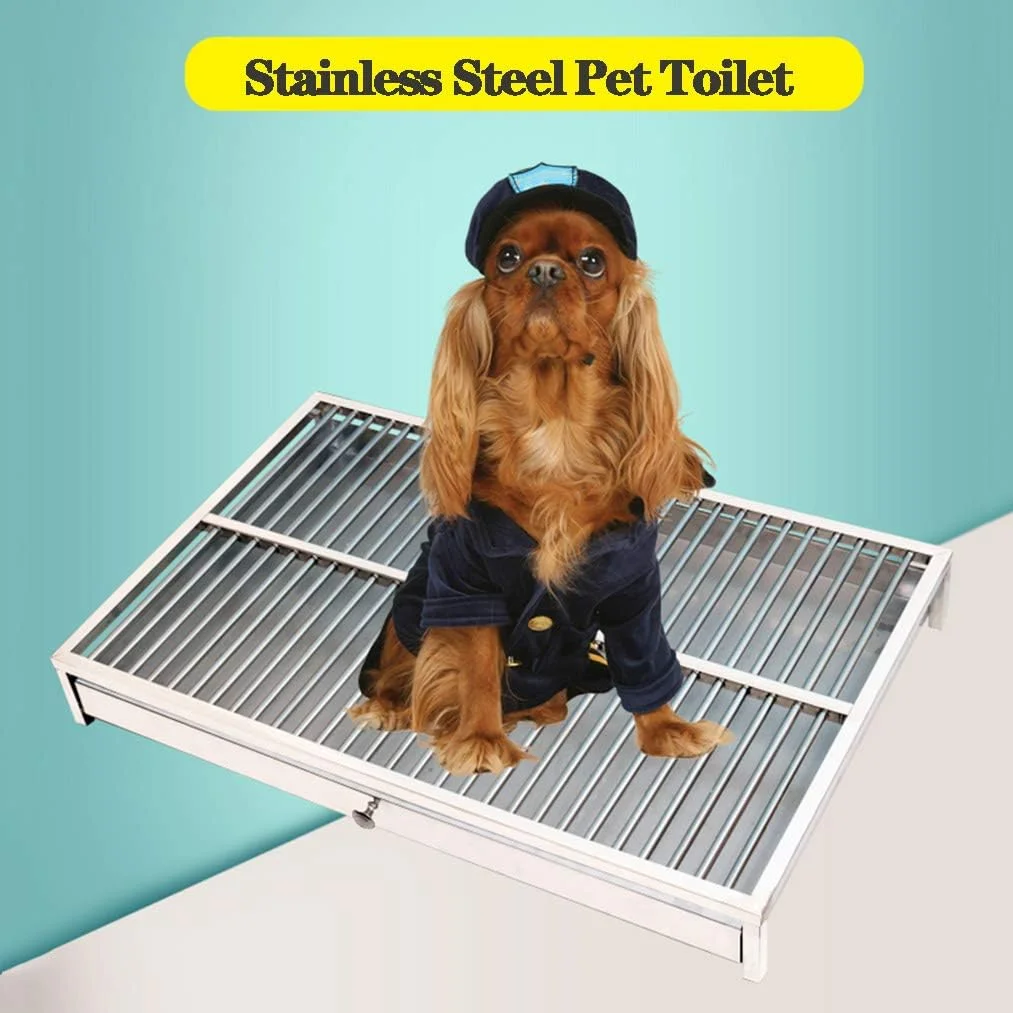 توالت سگ استیل ضد زنگ، توالت حیوانات خانگی، توالت سگ کوچک و متوسط، ادرار تدی، جعبه بستر ضد گاز گرفتن، ظرفیت بزرگ با سینی پلاستیکی/استیل ضد زنگ توالت سگ استیل ضد زنگ، توالت حیوانات خانگی، توالت سگ کوچک و متوسط، ادرار تدی، جعبه بستر ضد گاز گرفتن، ظرفیت بزرگ با سینی پلاستیکی/استیل ضد زنگ