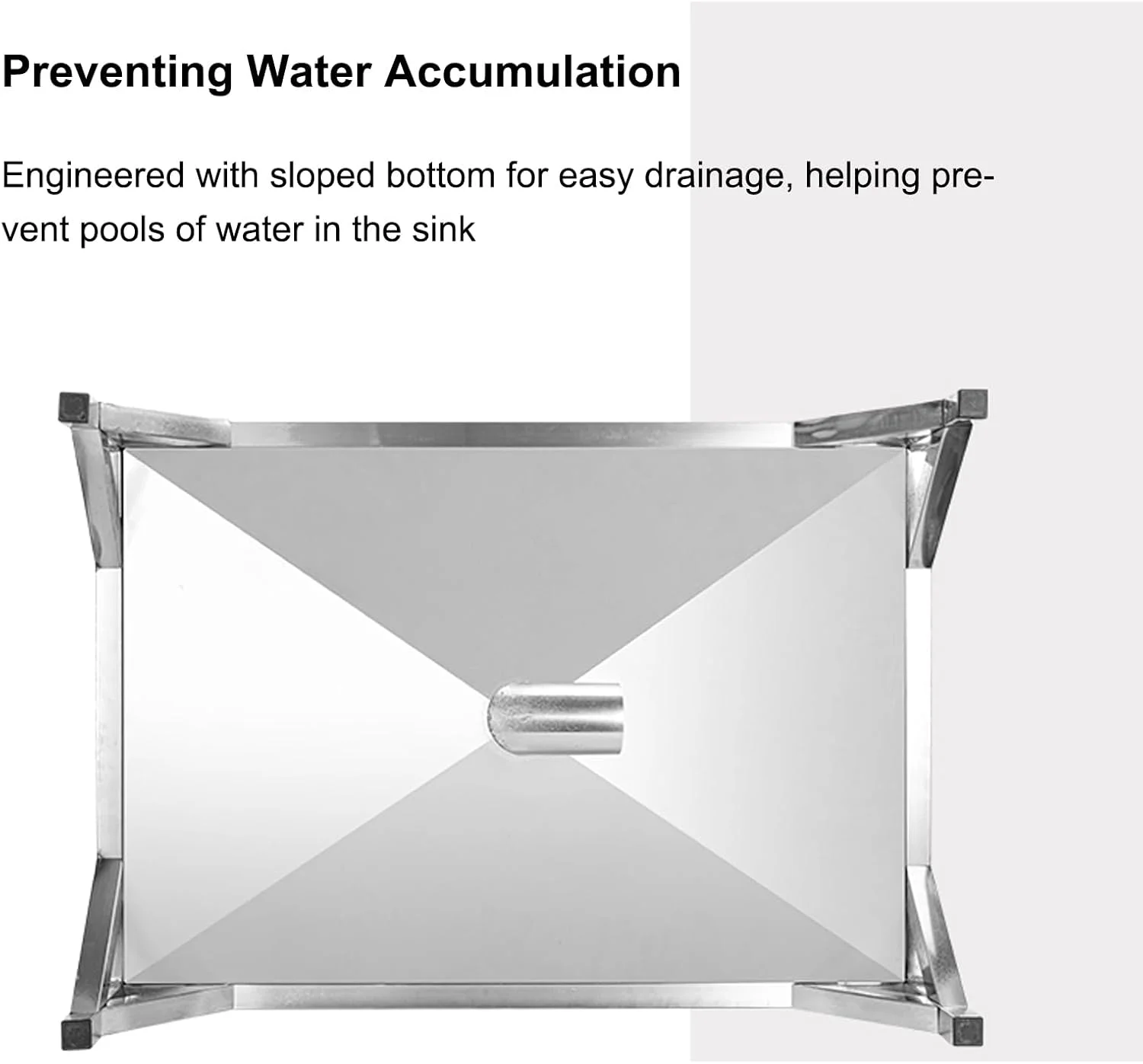 توالت حیوانات خانگی استیل ضد زنگ، سینی نگهدارنده ادرار سگ های داخل و خارج از منزل، جعبه بستر سگ برای ایوان حمام آپارتمان بالکن (94X60 سانتی متر / 37X23.6 اینچ)