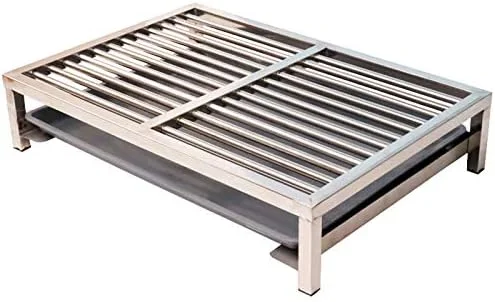 توالت سگ استیل ضد زنگ، توالت خانگی سگ، توالت آموزش حیوانات خانگی ضد لغزش داخلی، توالت حیوانات خانگی با طراحی شبکه ای با ظرفیت بزرگ استیل ضد زنگ (انتخاب های متعدد)