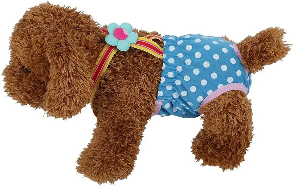 شورت بهداشتی سگ های ماده آبی، راه حلی بادوام برای سگ های ماده فوق جاذب، مناسب بی اختیاری ادرار و سفرهای طولانی حیوانات خانگی