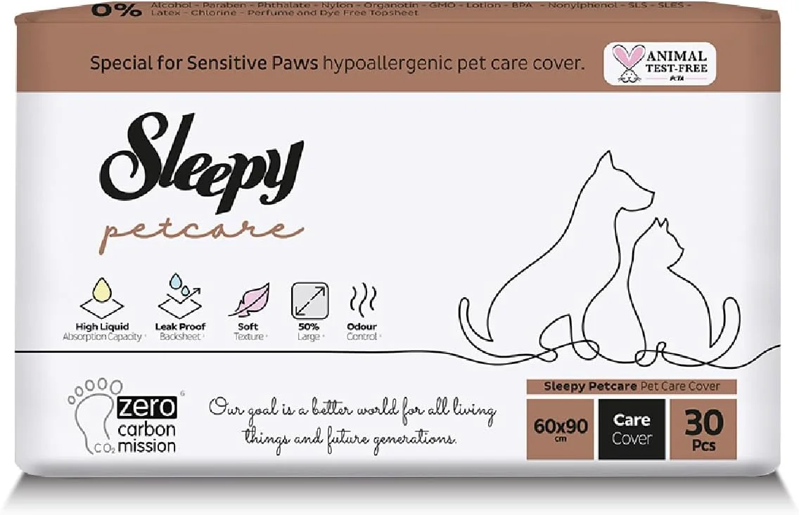 پد بهداشتی حیوانات خانگی Sleepy Petcare، 60x90 سانتی‌متر، 30 عدد