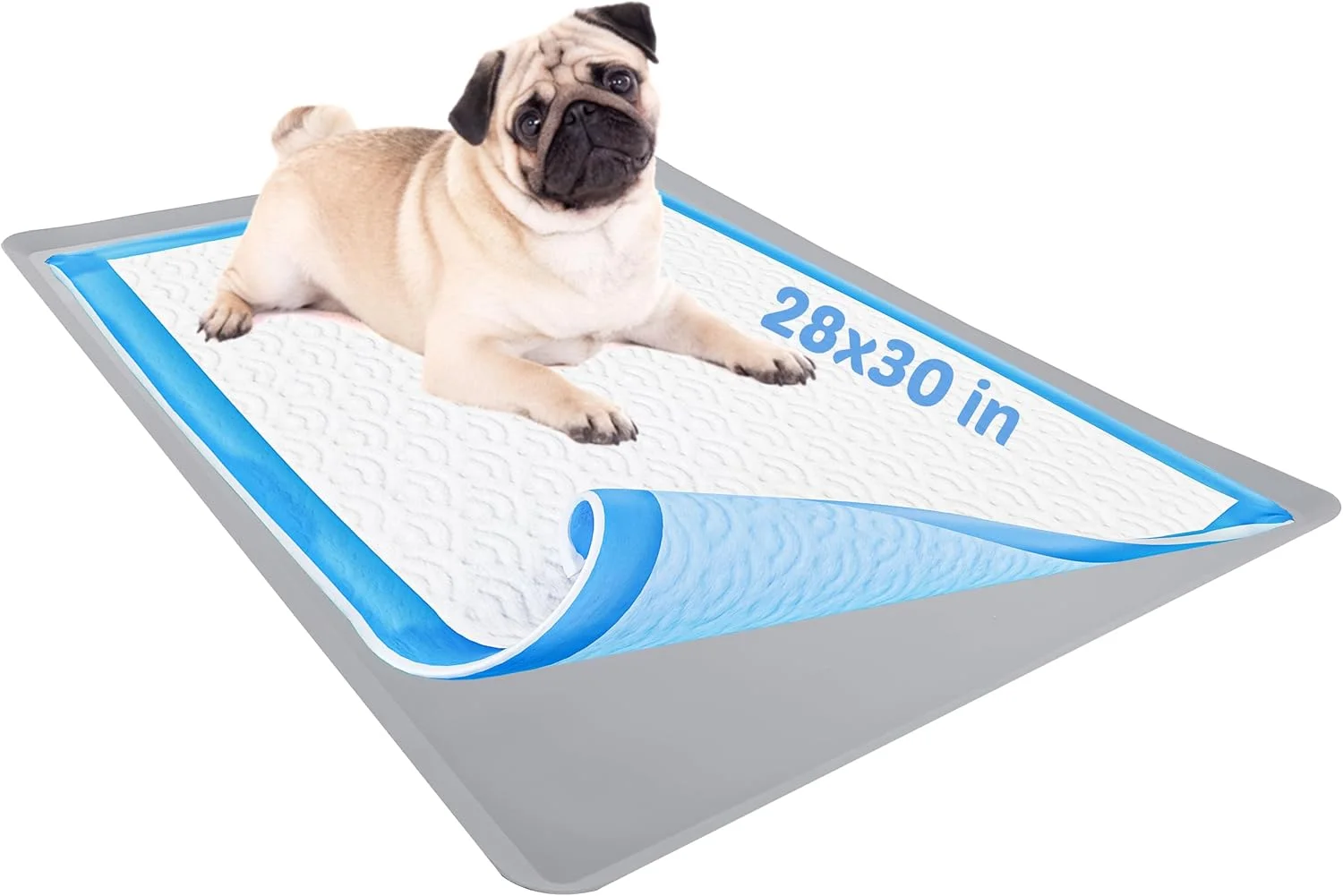 نگهدارنده پد مخصوص سگ اسکایوین برای پدهای آموزشی 71x76 سانتی متر (خاکستری روشن) - تمیز کردن و نگهداری آسان، ایده آل برای سینی دستشویی سگ - نگهدارنده پد سیلیکونی، بدون ریزش برای سگ ها