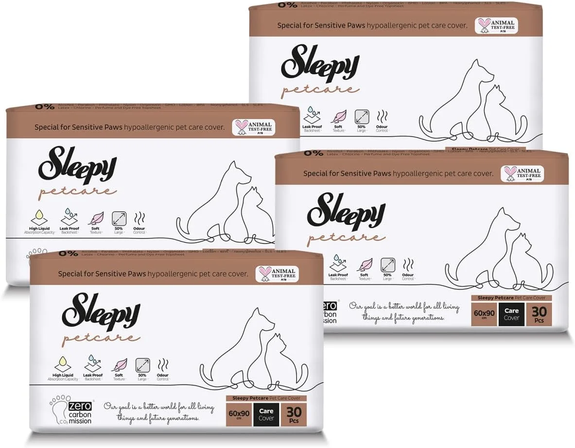 پد بهداشتی حیوانات خانگی Sleepy Petcare، ابعاد 60x90 سانتی متر، 120 عدد