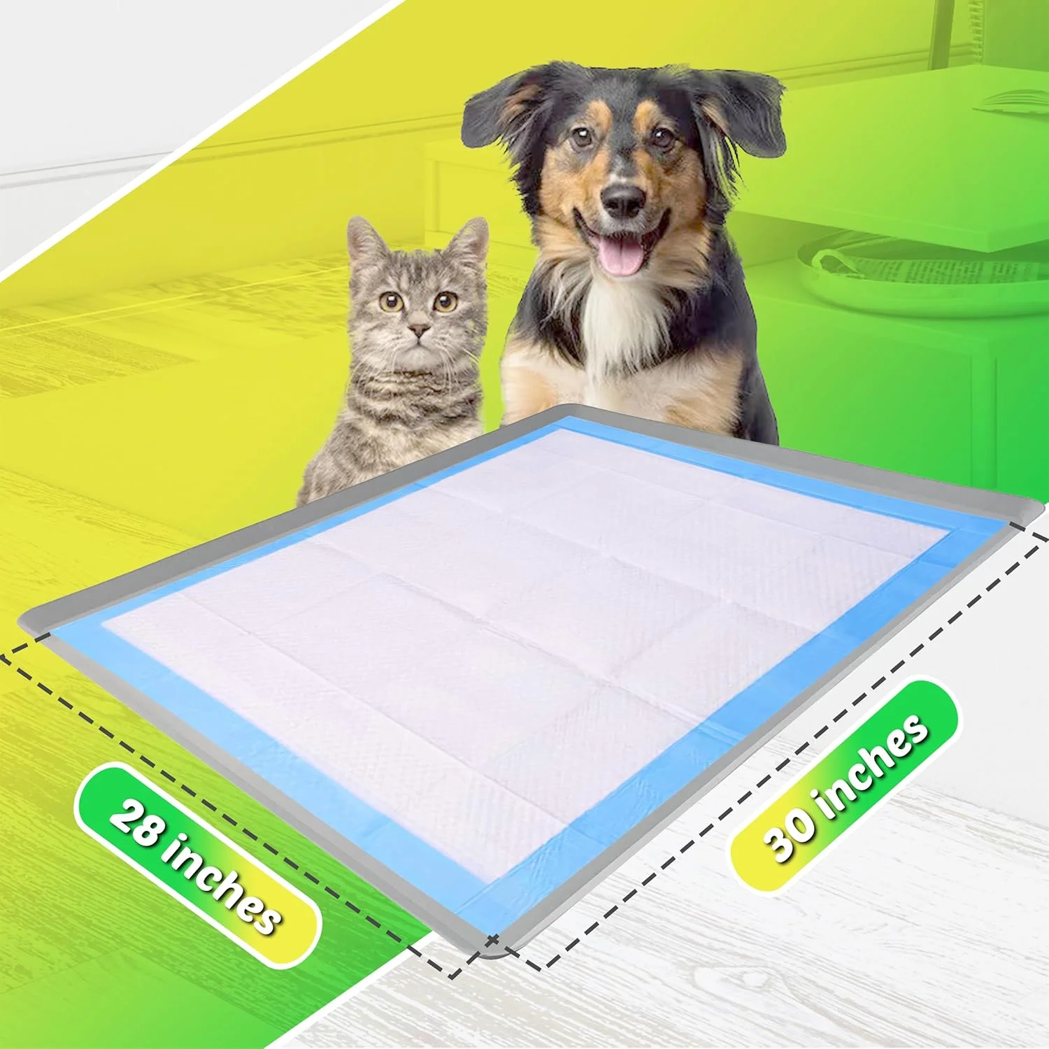 نگهدارنده پد مخصوص سگ اسکایوین برای پدهای آموزشی 71x76 سانتی متر (خاکستری روشن) - تمیز کردن و نگهداری آسان، ایده آل برای سینی دستشویی سگ - نگهدارنده پد سیلیکونی، بدون ریزش برای سگ ها