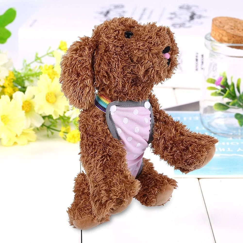 شورت بهداشتی سگ سایز بزرگ با طرح خالدار صورتی روشن - شلوار بهداشتی حیوانات خانگی با بند شانه ای، ضد نشت و تنفس پذیر، ایده آل برای استفاده روزانه در منزل و فعالیت های خارج از منزل