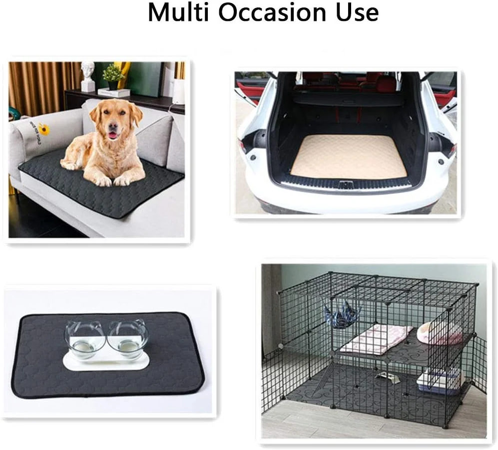 پدهای آموزشی سگ، پدهای پوشکی قابل استفاده مجدد حیوانات خانگی (L: 67*50 سانتی متر، خاکستری)