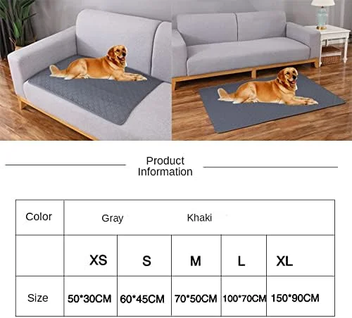 پد حیوانات خانگی قابل شستشو SKEIDO، پد ادرار ضد آب و قابل استفاده مجدد برای حیوانات خانگی، فوق العاده جاذب، مناسب سگ، گربه، توله سگ، بچه گربه، پد آموزش زایمان، زیرانداز، سایز 60 * 45 سانتی متر - خاکی