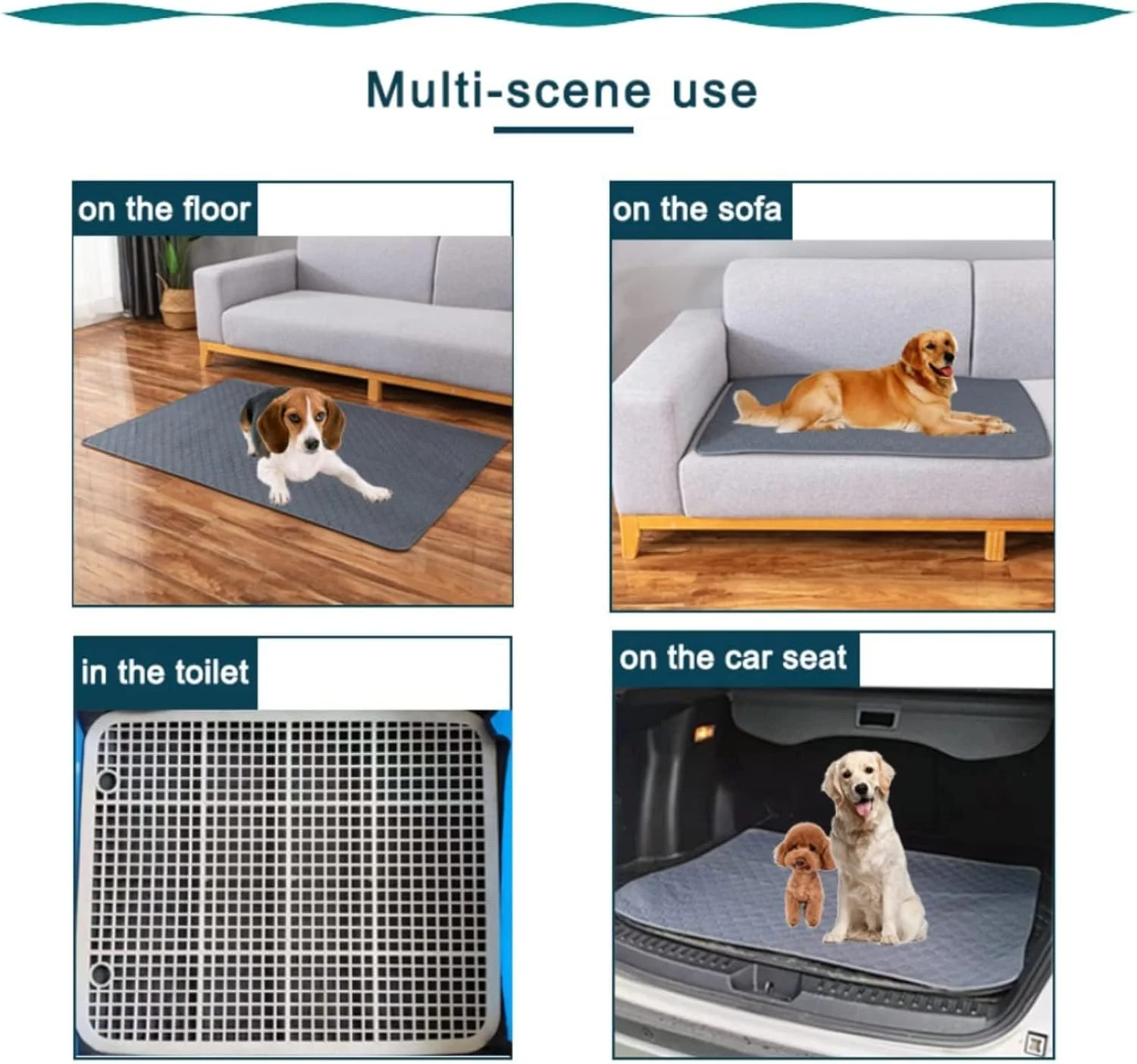 پد قابل شستشوی حیوانات خانگی SKEIDO - تشک آموزشی بادوام و قابل استفاده مجدد 60x45 سانتی متر با فناوری OdorLock 5 لایه پد قابل شستشوی حیوانات خانگی SKEIDO - تشک آموزشی بادوام و قابل استفاده مجدد 60x45 سانتی متر با فناوری OdorLock 5 لایه