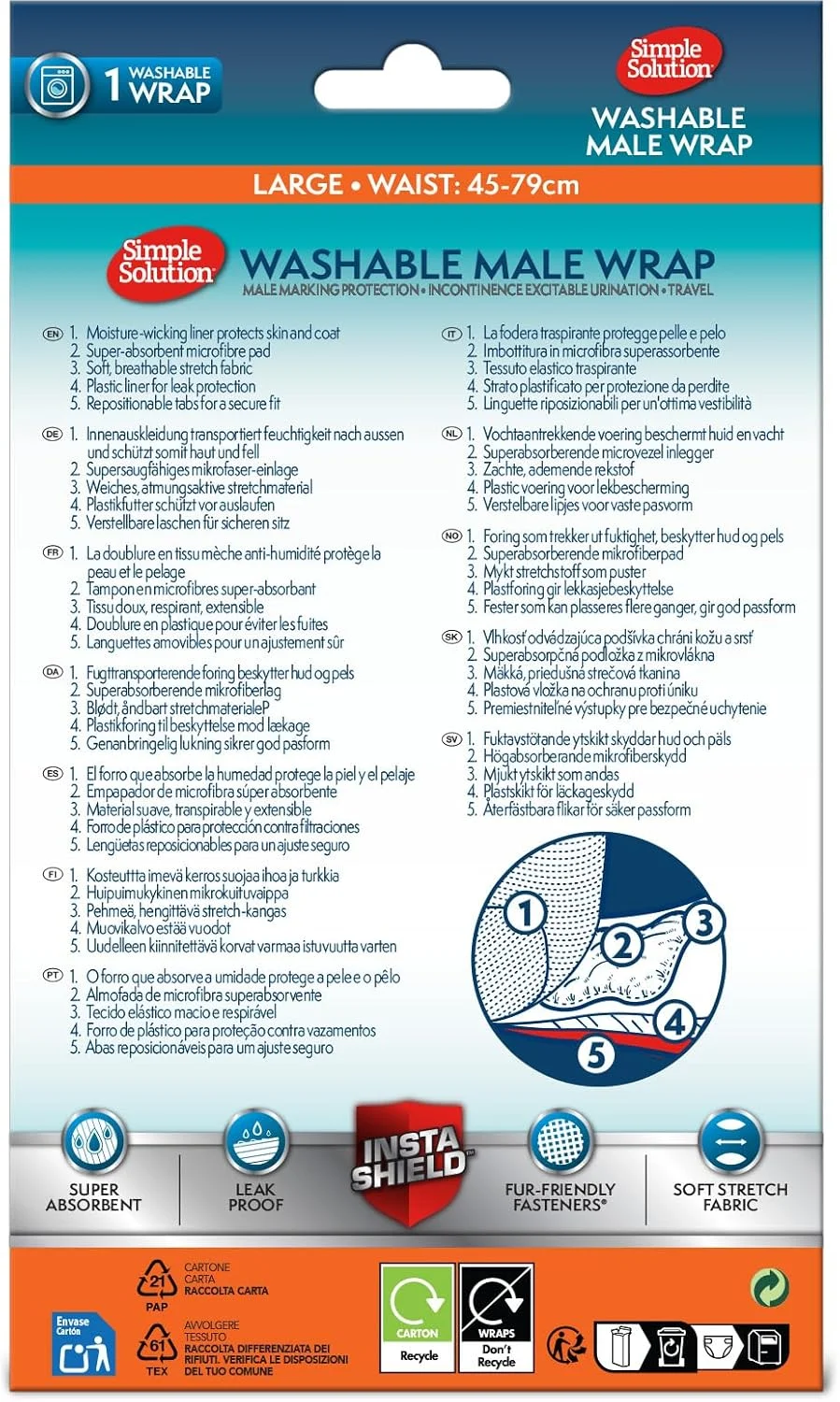 شورت بهداشتی سگ نر سایز L