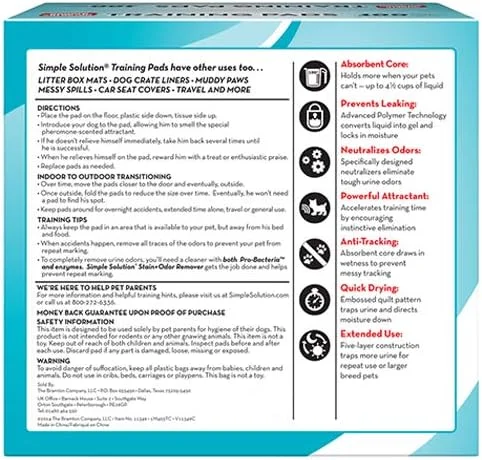 پدهای آموزشی سگ Simple Solution - بسته 100 عددی