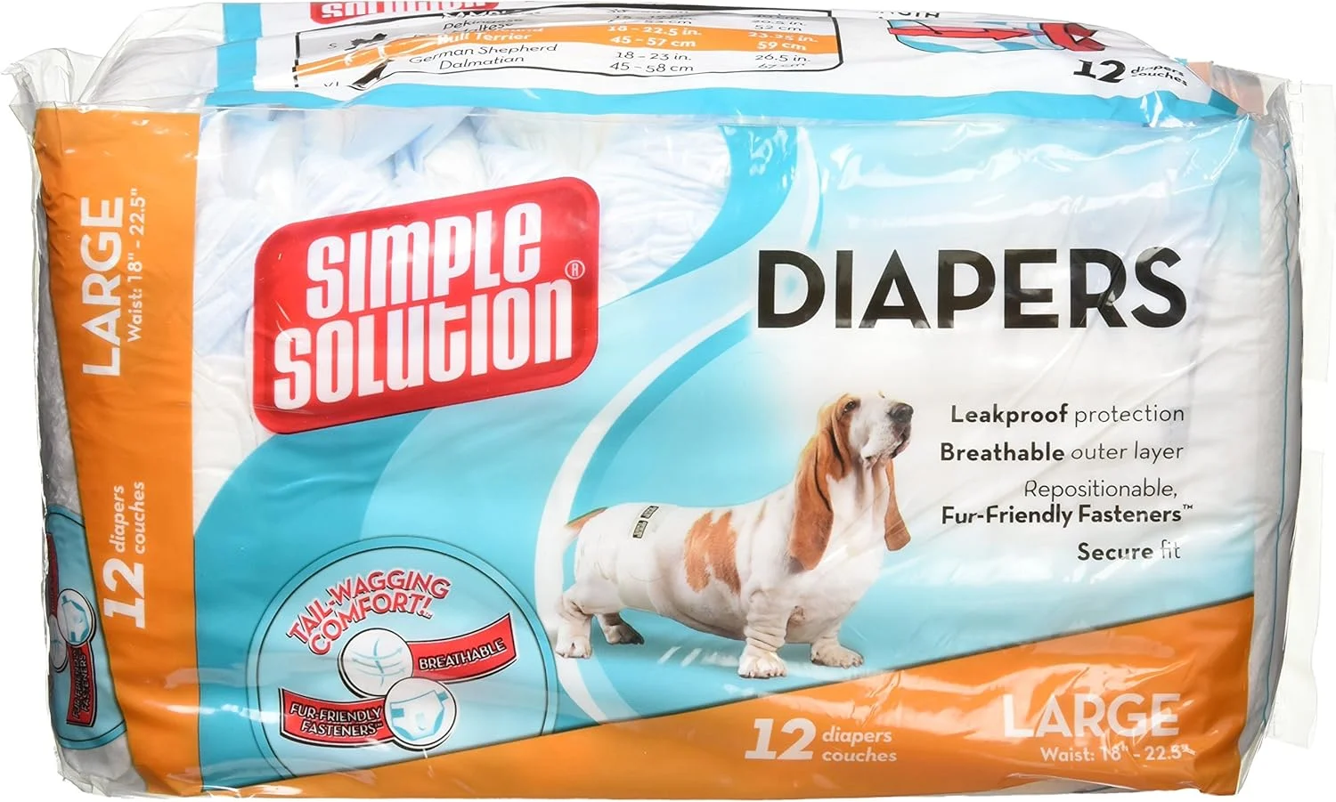 (بسته 3 عددی) پوشک یکبار مصرف سگ، 12 عدد در هر بسته - سایز بزرگ