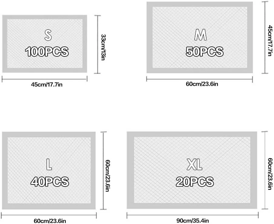 پد جاذب ادرار حیوانات خانگی Showay Hegerby با کربن بامبو برای کنترل بو، پد یکبار مصرف کاهش دهنده بو، سایز XL، بسته 20 عددی