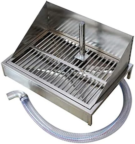 توالت استیل ضد زنگ حیوانات خانگی با حصار و میله جداشدنی، ایده آل برای آموزش دستشویی در داخل/خارج از خانه، بادوام و تمیز کردن آسان (90x60x10 سانتی متر)