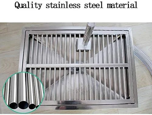 توالت استیل ضد زنگ حیوانات خانگی با حصار و میله جداشدنی، ایده آل برای آموزش دستشویی در داخل/خارج از خانه، بادوام و تمیز کردن آسان (90x60x10 سانتی متر)