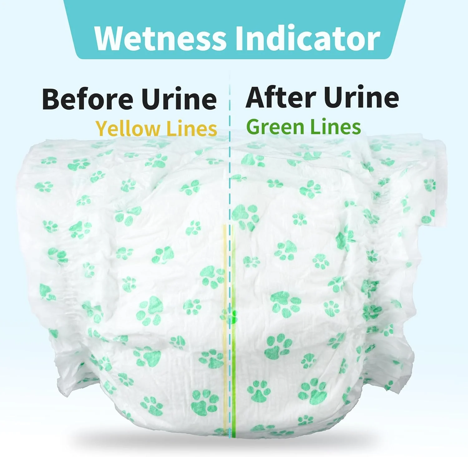 پوشک سگ نر یکبار مصرف ScratchMe، فوق العاده جاذب و ضد نشت، مناسب برای بی اختیاری ادرار یا آموزش، 40 عدد، خیلی بزرگ