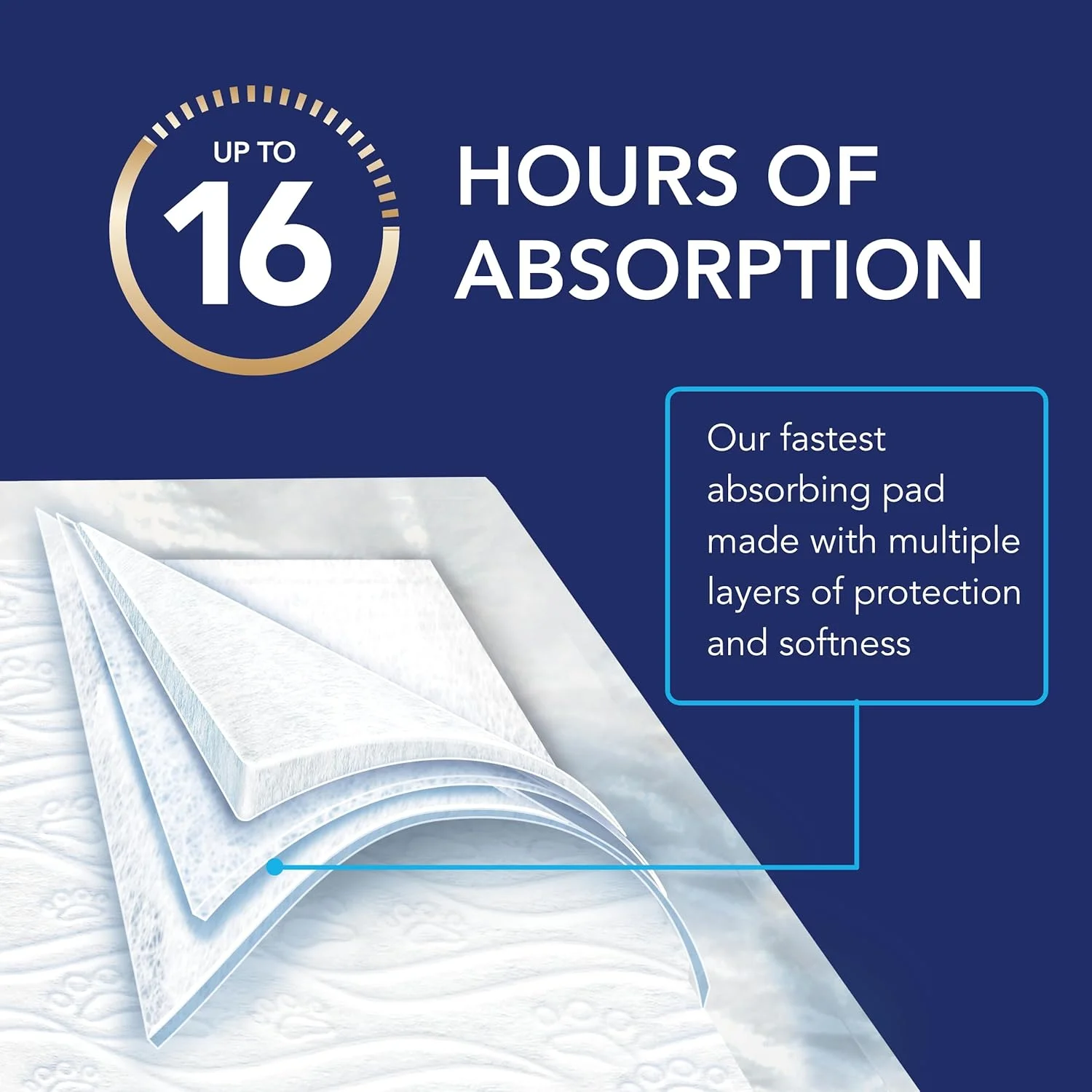 پدهای سگ اسکات پت گارد پیشرفته - پدهای آموزش ادرار سگ برای توله سگ ها، سگ های متوسط ​​و بزرگ - جذب تا 16 ساعت با کنترل بو - نرم ترین پدهای ادرار سگ لحافی - بزرگ - 22 اینچ در 22 اینچ - بسته 50 عددی