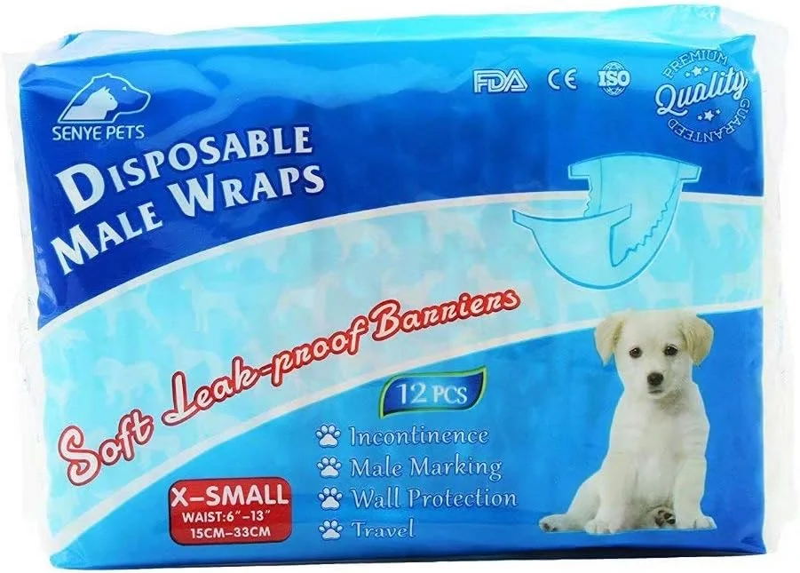 پوشک سگ نر یکبار مصرف SENYE PET، بسته 12 عددی پوشک سگ نر یکبار مصرف SENYE PET، بسته 12 عددی