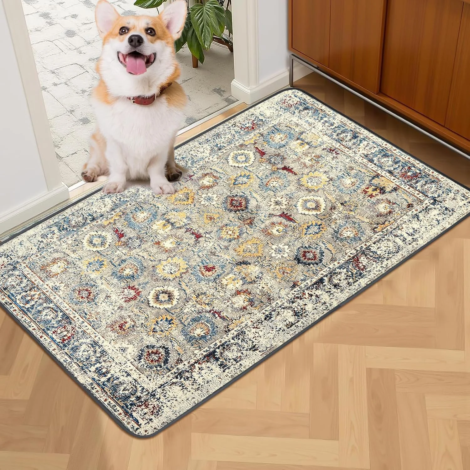 پدهای ادرار شوی سگ، بسته 2 عددی، 91x61 سانتی متر، پدهای توله سگ قابل استفاده مجدد، پدهای سگ فوق العاده جاذب، ضد نشت، پدهای آموزش سگ ضد آب، پد قفس سگ، تشک محوطه بازی سگ، پدهای زایمان، طرح قدیمی