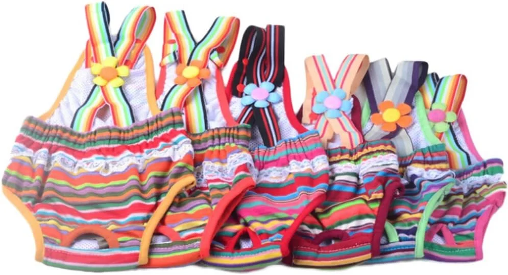 شلوار بهداشتی سگ خانگی OUKA، شورت نخی، پوشک قابل شستشو برای سگ های کوچک، متوسط و بزرگ