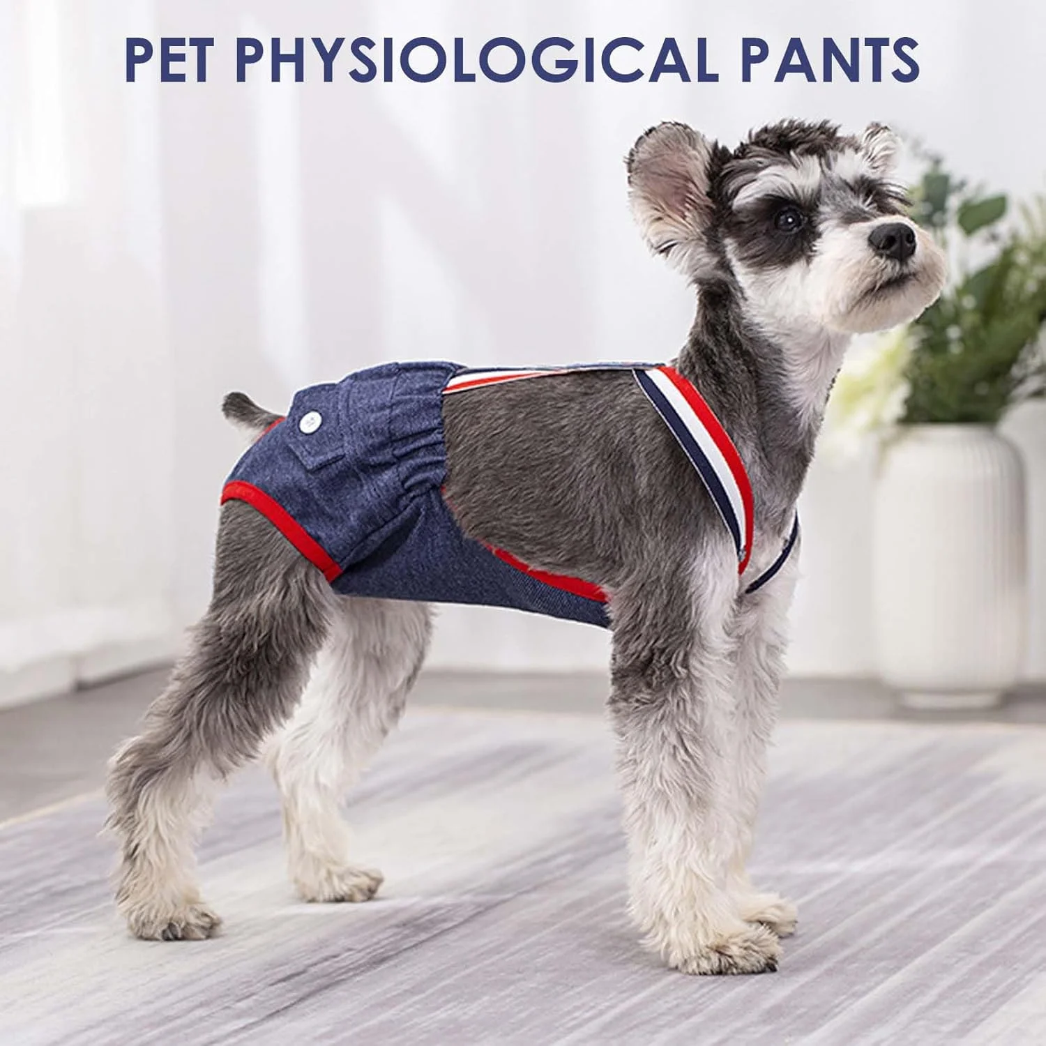 شورت بهداشتی حیوانات خانگی، شلوار بهداشتی سگ، قابل استفاده مجدد و شستشو، بند شانه الاستیک و قابل تنظیم، مناسب برای سگ ها در دوران قاعدگی، فحلی، توله سگ ها، بی اختیاری ادرار سگ های کوچک، لباس زیر گربه