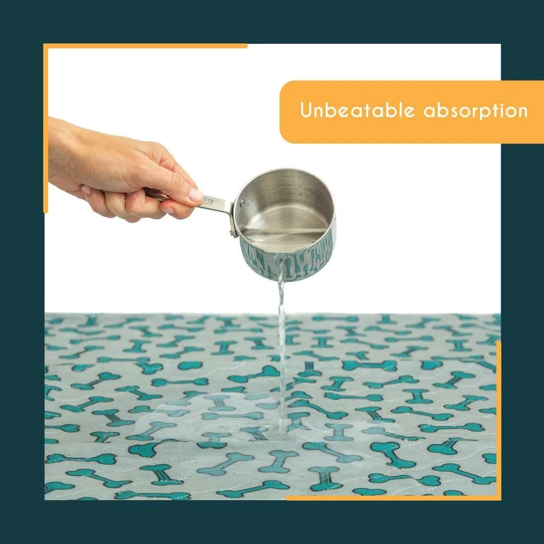 پدهای قابل شستشو سگ راکت اند رکس | پدهای آموزش ادرار سگ | پد قفس سگ فوق العاده جاذب | پدهای ادرار ضد آب و قابل استفاده مجدد سگ | خرید تکی، کاهش ضایعات | بسته 4 عددی، 30 x 36