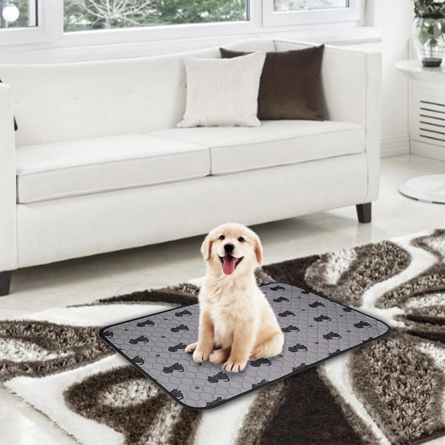 پدهای قابل استفاده مجدد توالت سگ، پدهای 4 لایه سگ، پدهای ضد آب ادرار سگ، پدهای ضد نشت سگ، لوازم حیوانات خانگی برای سگ ها، پد توالت سگ قابل شستشو، تمیز کردن آسان