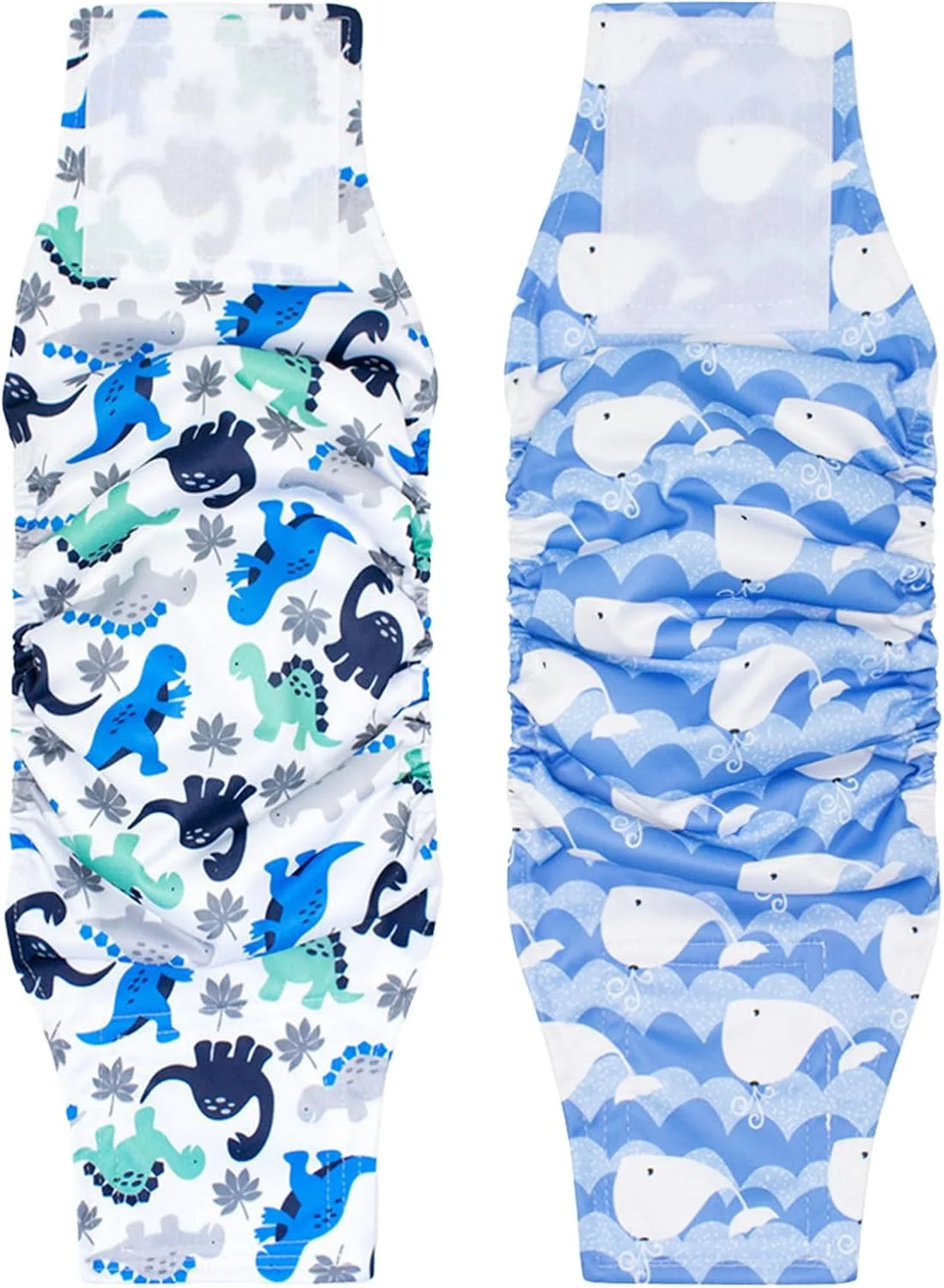 نوارهای شکمی سگ، قابل استفاده مجدد، قابل شستشو، فوق العاده جاذب برای سگ های نر، دستمال بهداشتی، باندهای نرم قابل تنظیم برای بی اختیاری، متوسط، بسته 2 عددی