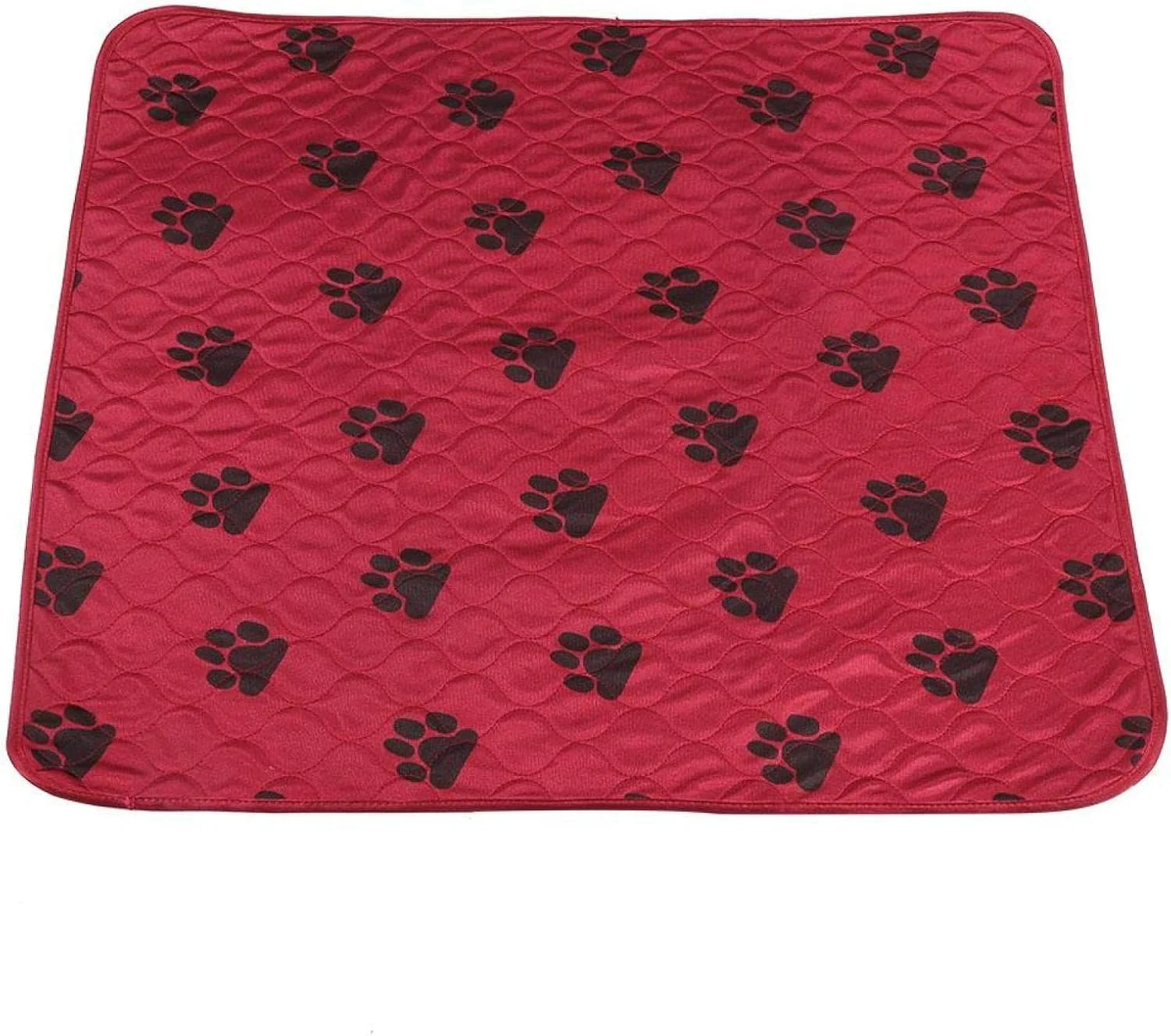 پد ادرار سگ ضد آب قابل استفاده مجدد، پد آموزش توله سگ ضد آب، پد زایمان سگ قابل شستشو با ماشین لباسشویی برای سگ و گربه (80 * 90 سانتی متر - قرمز)