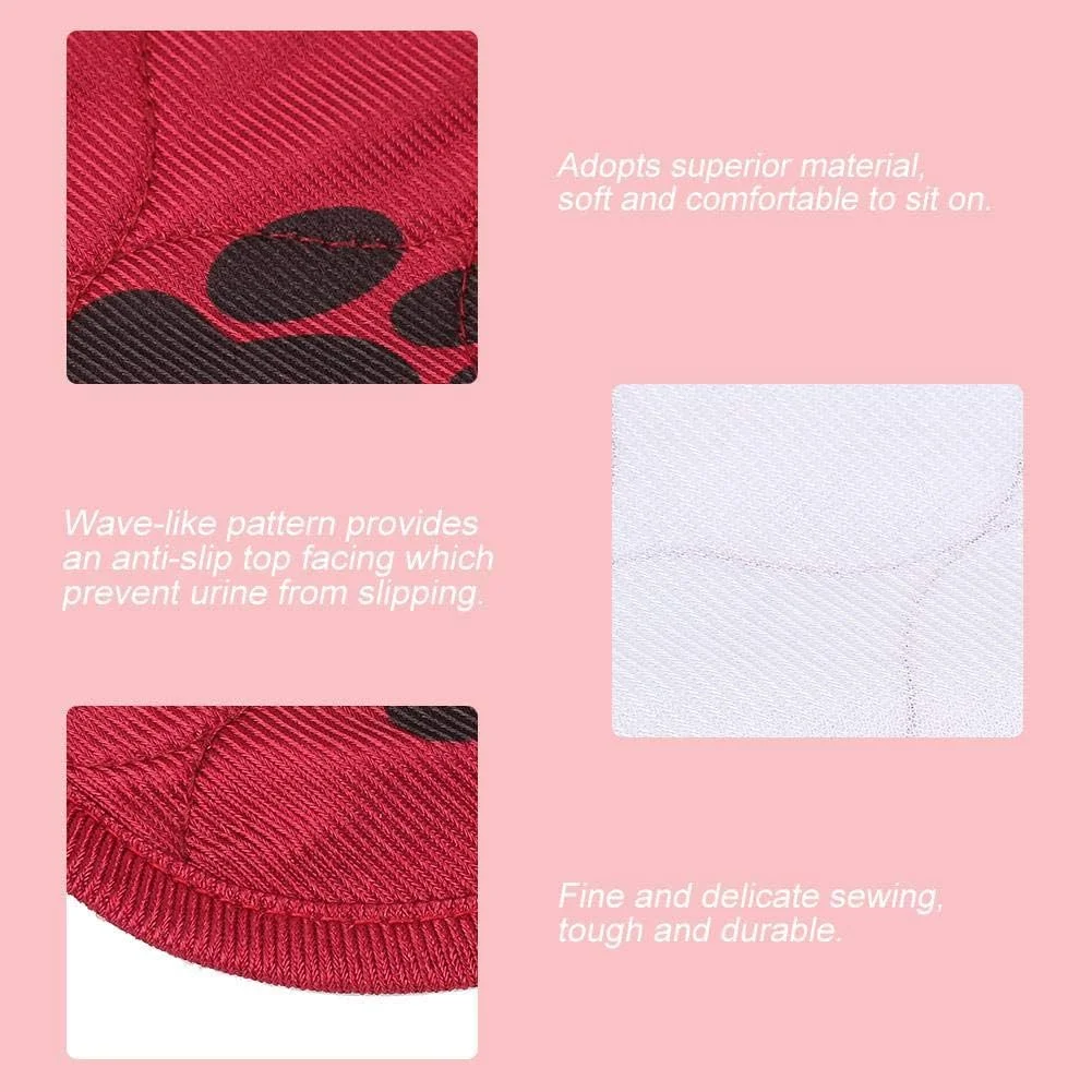 پد ادرار سگ ضد آب قابل استفاده مجدد، پد آموزش توله سگ ضد آب، پد زایمان سگ قابل شستشو با ماشین لباسشویی برای سگ و گربه (80 * 90 سانتی متر - قرمز)