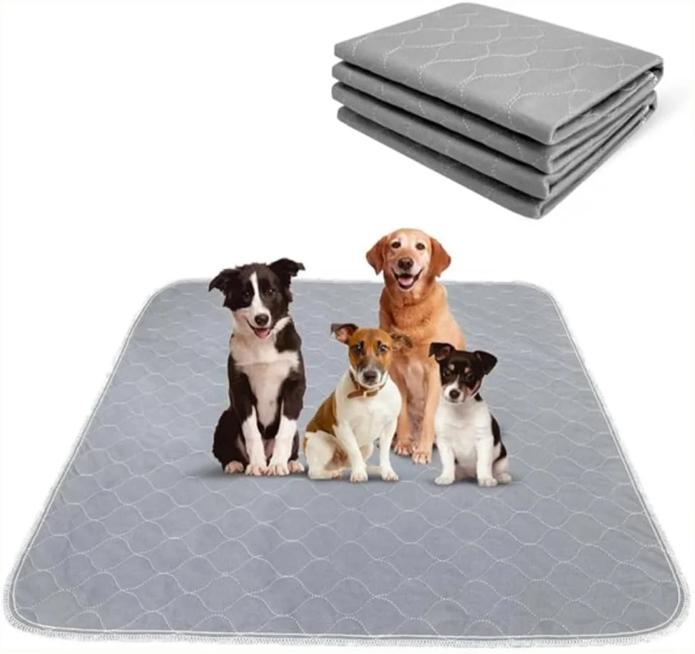 پد آموزشی حیوانات خانگی قابل استفاده مجدد، 1 عدد پد آموزشی توله سگ قابل شستشو، پد ادرار ضد آب فوق العاده جاذب برای سگ و گربه، پد آموزشی خشک شونده سریع برای خانه، ماشین، مسافرت (متوسط (45*60 سانتی متر))