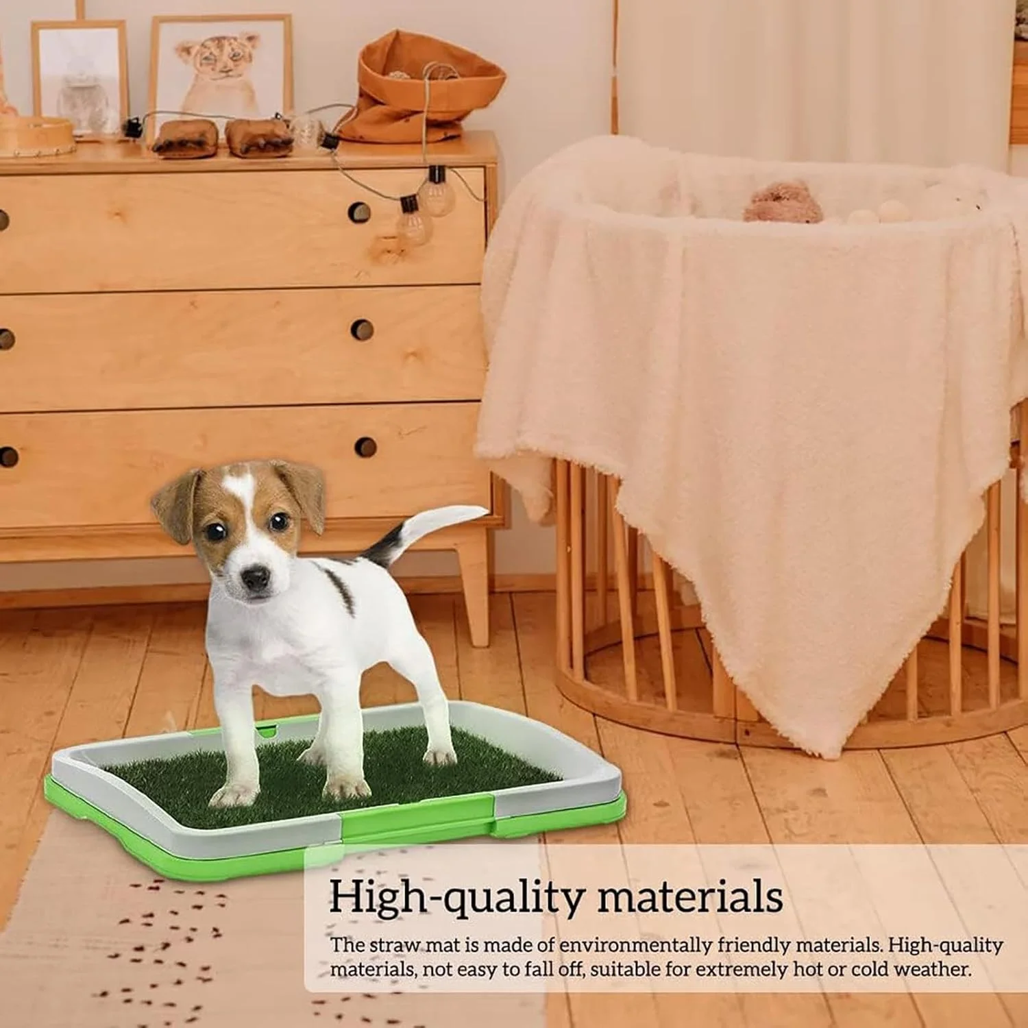 پد چمن توالت سگ، چمن آموزش توالت قابل استفاده مجدد | طراحی سه لایه ضد آب، ضد لغزش، قابل استفاده مجدد، توالت چمنی قابل شستشو برای گربه متوسط