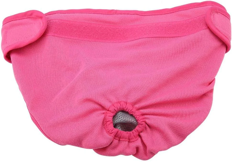 شورت بهداشتی سگ قابل استفاده مجدد، لباس زیر سگ ماده، پوشک بهداشتی حیوانات خانگی، شورت بهداشتی برای سگ های نر و ماده (M-صورتی)