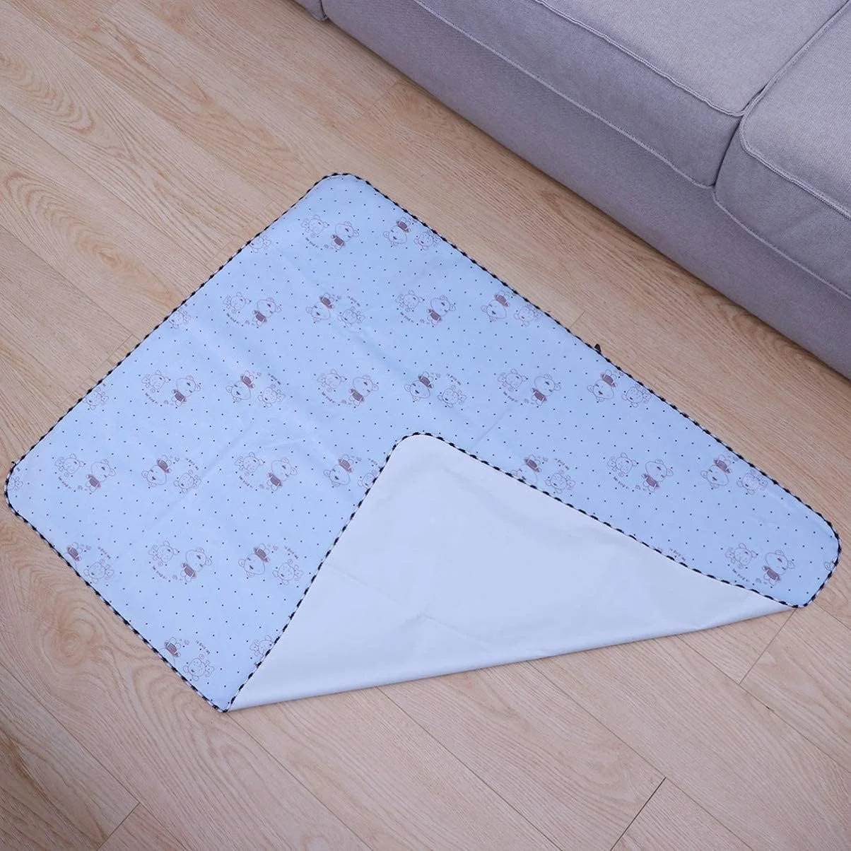 پد ادرار سگ قابل استفاده مجدد 70x90 سانتی متر، پد ادرار ضد آب با خشک شدن سریع، پد ادرار سگ قابل شستشو - آبی