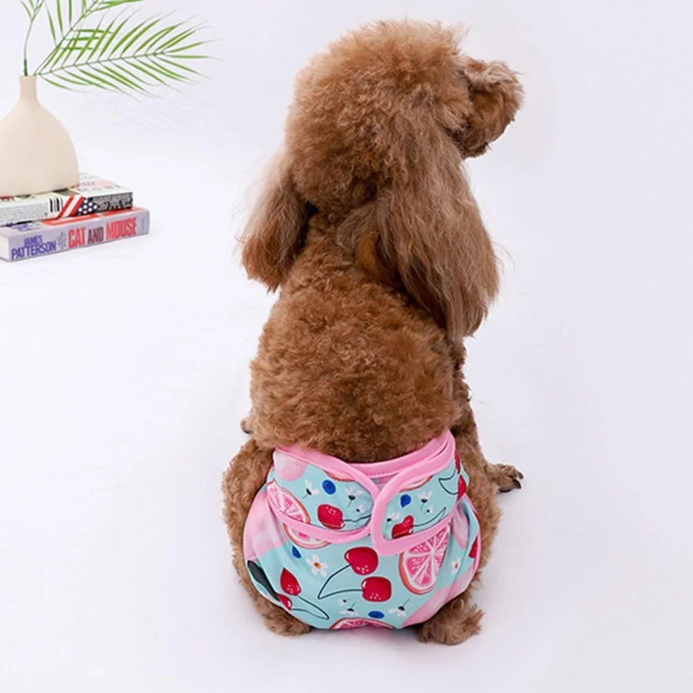 شورت بهداشتی سگ قابل استفاده مجدد، شورت دوران قاعدگی فوق العاده جاذب سگ، شورت قاعدگی بند قابل تنظیم برای حیوانات خانگی ماده، پوشک سگ، لباس زیر بهداشتی توله سگ، پوشک توله سگ، مناسب برای دور کمر 40-50 سانتی متر (3 عدد)