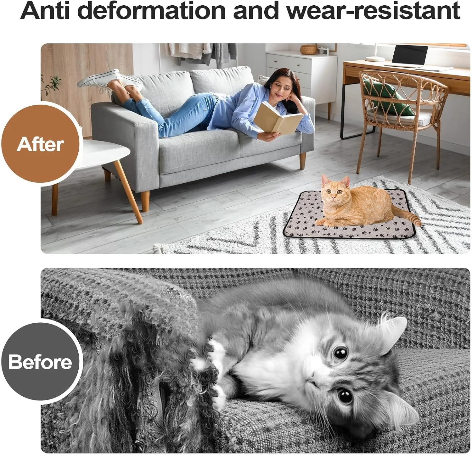 پد بهداشتی حیوانات خانگی | زیرانداز تخت، 70x50 سانتی متر، قابل استفاده مجدد، خشک شدن سریع، ضد لغزش، جاذب، ضد آب، قابل شستشو برای گربه سگ توله سگ