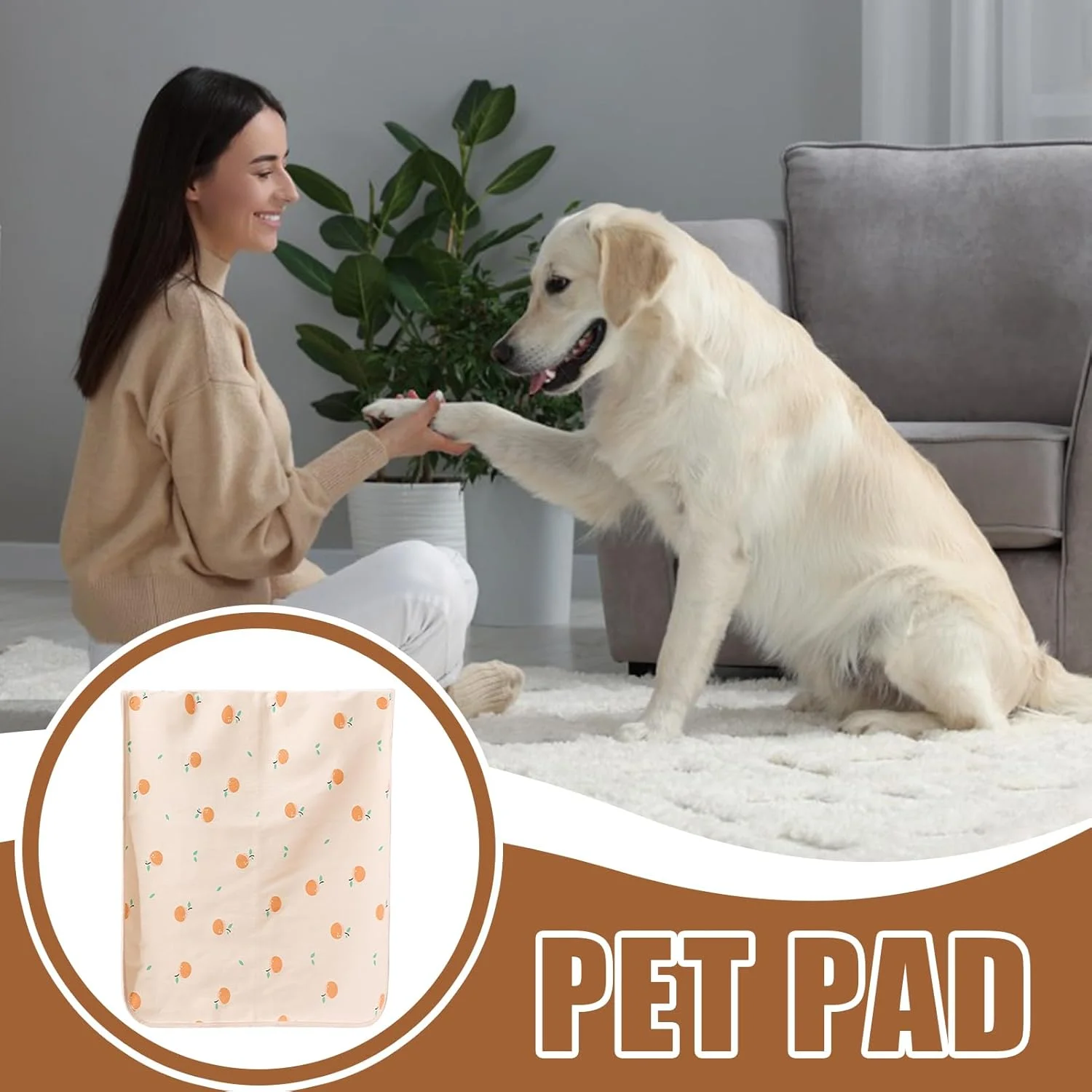 پد ادرار قابل استفاده مجدد سگ | پد توالت توله سگ | تشک قابل شستشو و تنفسی ضد نشت با لایه ضد آب TPU برای کف خانه مسافرت نژاد متوسط بزرگ بچه گربه مسن چینچیلا جوجه تیغی