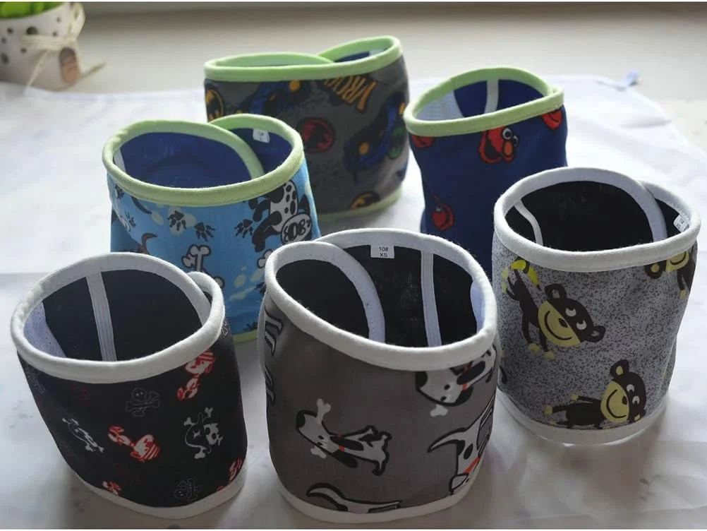 3 عدد پوشک سگ قابل استفاده مجدد و نوارهای شکمی برای سگ نر کوچک، سایز 33*10 سانتی متر