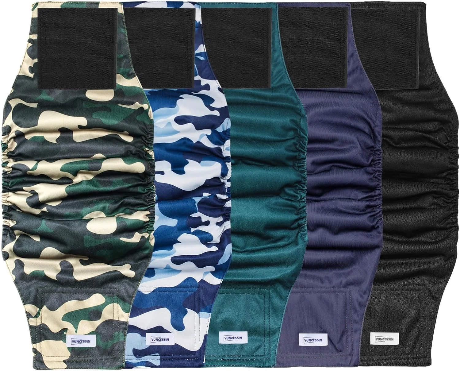 پوشک سگ نر قابل استفاده مجدد، کمربندهای شکمی قابل شستشوی ممتاز برای سگ ها، بسته 5 عددی، پوشک های کوچک سگ با جذب بالا برای سگ و توله سگ در بی اختیاری ادرار یا ادرار هیجانی و آموزش (S)