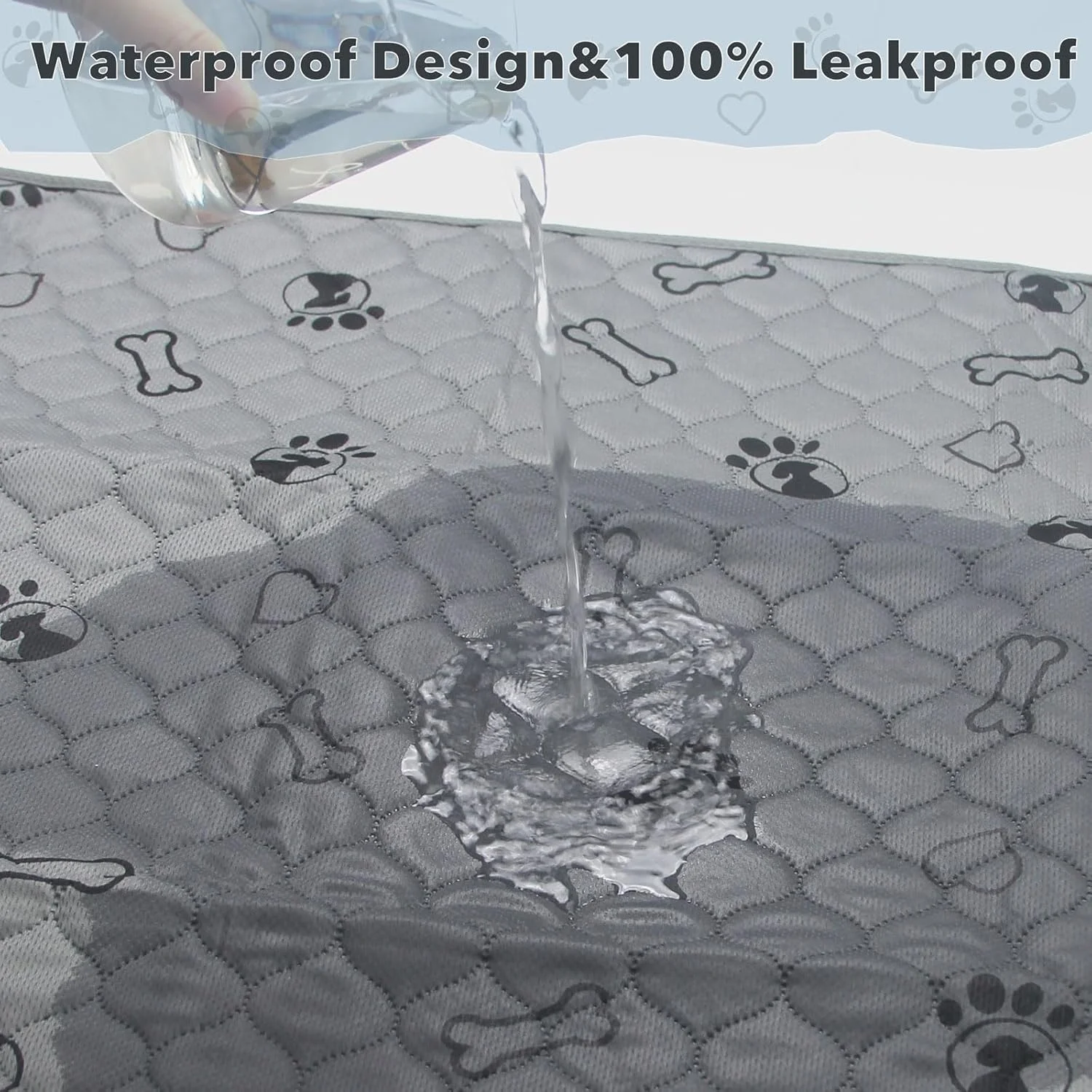 پد ادرار سگ قابل شستشو، بسته 2 عددی، 45x60 سانتی متر، پد جاذب فوق العاده برای سگ ها، پد ضد نشت قابل شستشو، زیرانداز آموزش ضد آب برای سگ، مناسب برای باکس، لانه و آموزش دستشویی