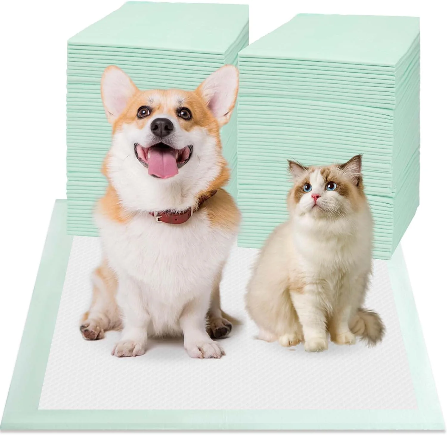 پد ادرار سگ 80 عددی 60x60 سانتی متر، پد آموزشی یکبار مصرف حیوانات خانگی، ضد آب، حداکثر جذب و محافظت