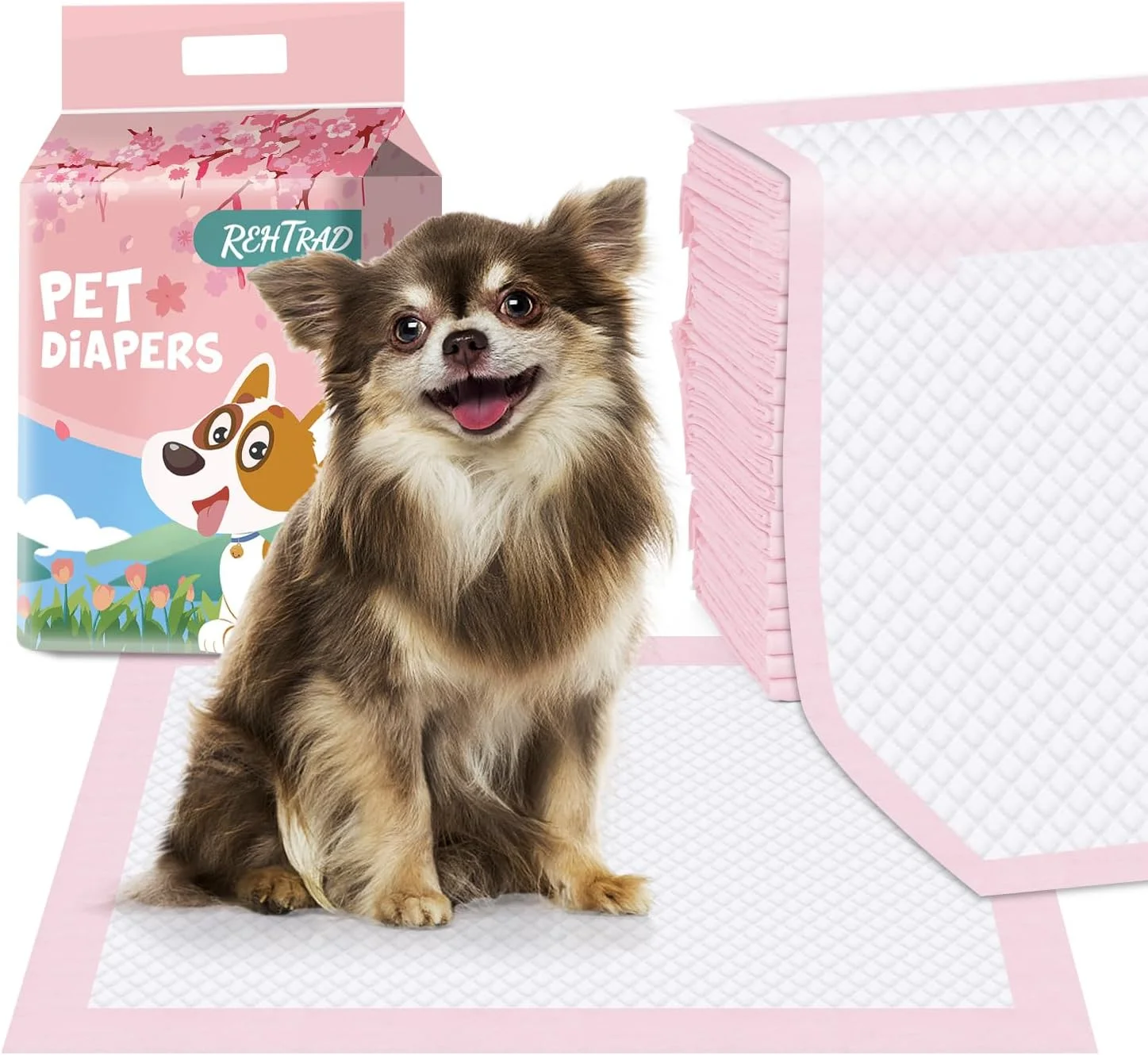 بسته 50 عددی پد ادرار سگ، پد آموزشی حیوانات خانگی و توله سگ، پد ضد آب سگ - 45 x 60 سانتی متر (بسته 50 عددی، فوق العاده جاذب: 45 x 60 سانتی متر)