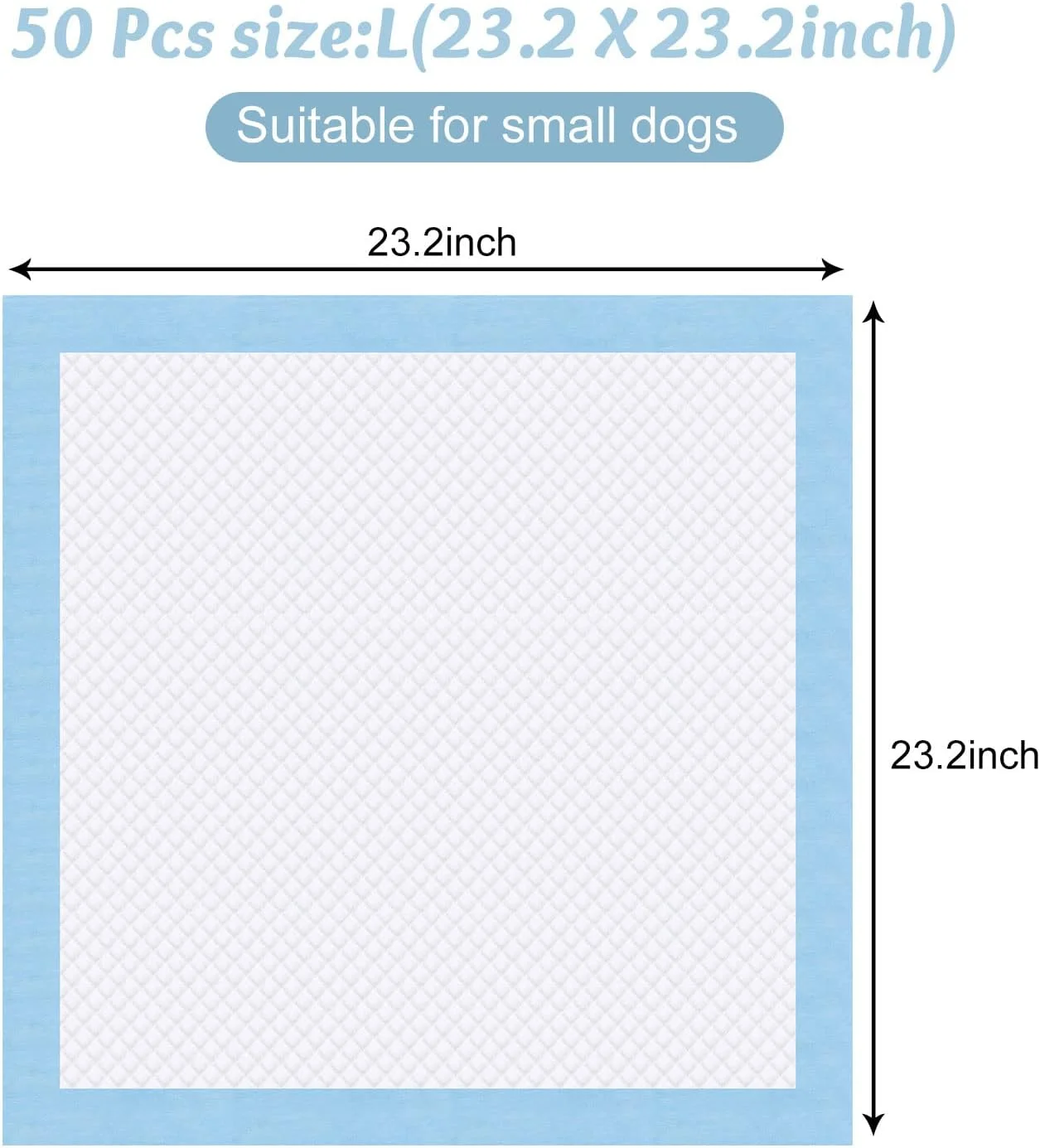 بسته 40 عددی پد ادرار سگ، پد آموزشی حیوانات خانگی و توله سگ، پد ضد آب ادرار سگ (بسته 40 عددی، L: 60 x 60 سانتی متر)