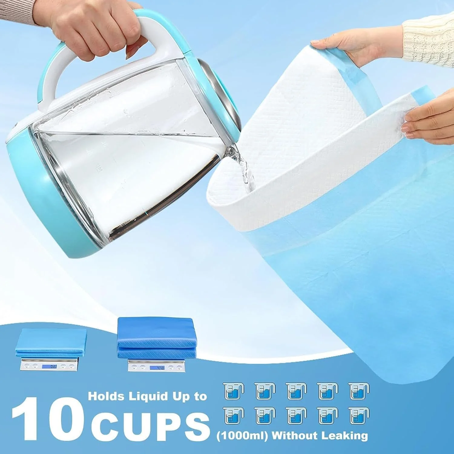 پدهای آموزشی یکبار مصرف سگ رایان 60x60 سانتی متر، 40 عدد پد بزرگ برای سگ، ضد نشت و فوق العاده جاذب، پدهای ضخیم و پدهای آموزش ادرار برای سگ، گربه، خرگوش، پدهای ادرار سگ با خشک شدن سریع