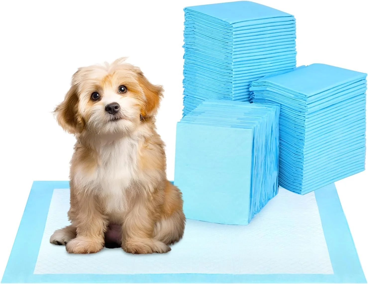 پدهای آموزشی سگ کیوورک، 100 عددی، 45x33 سانتی متر، پدهای بسیار جاذب ادرار سگ، برای توله سگ ها و حیوانات خانگی کوچک