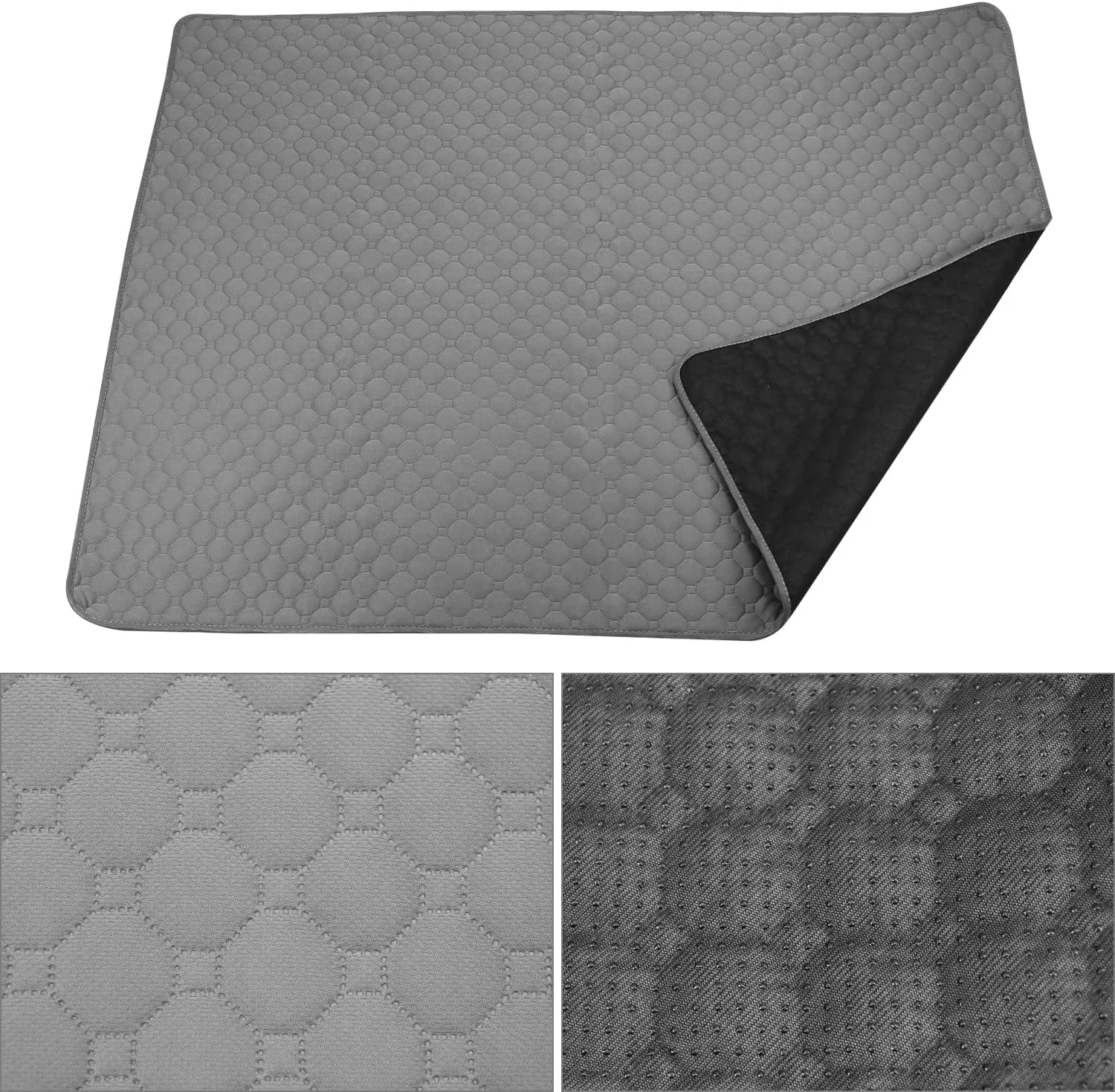 پد ادرار حیوانات خانگی QWORK®، بزرگ، پدهای ادرار قابل استفاده مجدد 120 x 150 سانتی متر، پدهای مخصوص توله سگ قابل شستشو، برای سگ، گربه، خرگوش