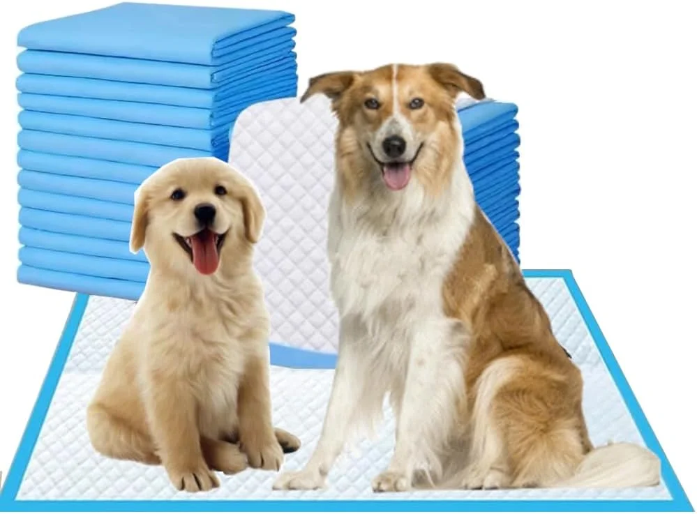پد آموزشی سگ، سایز بزرگ 80x90 سانتی متر، 60 عددی، ضد نشت و فوق العاده جاذب با سطح خشک شونده سریع، مناسب برای گربه ها، خرگوش ها و سگ ها
