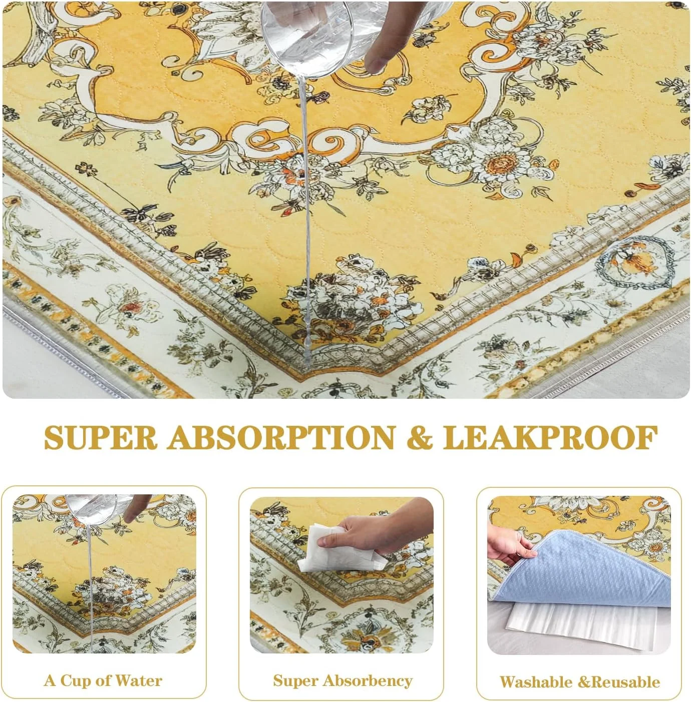 پدهای ادرار شوییلز، پدهای سگ قابل استفاده مجدد، فوق العاده جاذب و ضد نشت، پدهای تمرینی سگ، پدهای غیر لغزنده برای قفس، کف، پدهای توالت فرنگی، زیرانداز غذا سگ، 2 عدد در بسته 36"x36"